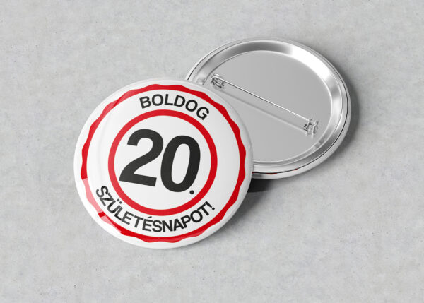 Kitűző - Boldog Születésnapot 20. - 35